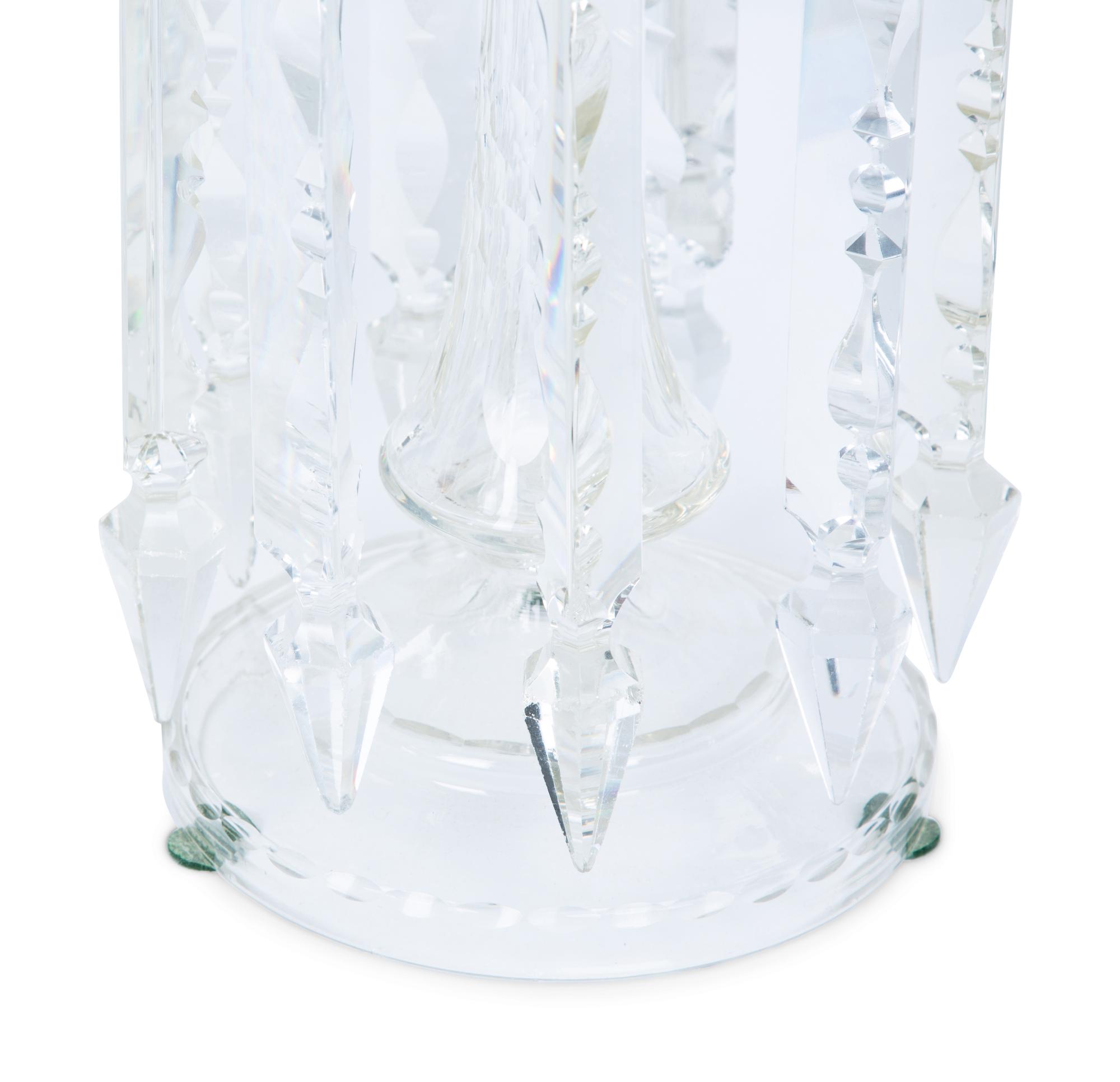 Two Pairs of Cut Glass Girandoles — 19TH CENTURY