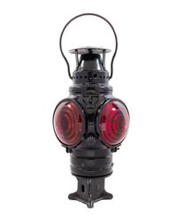 An Adlake Painted Metal Four-Light Railroad Lantern