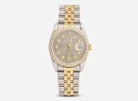 A Ladies Two-Tone Oyster Perpetual Datejust with Diamonds