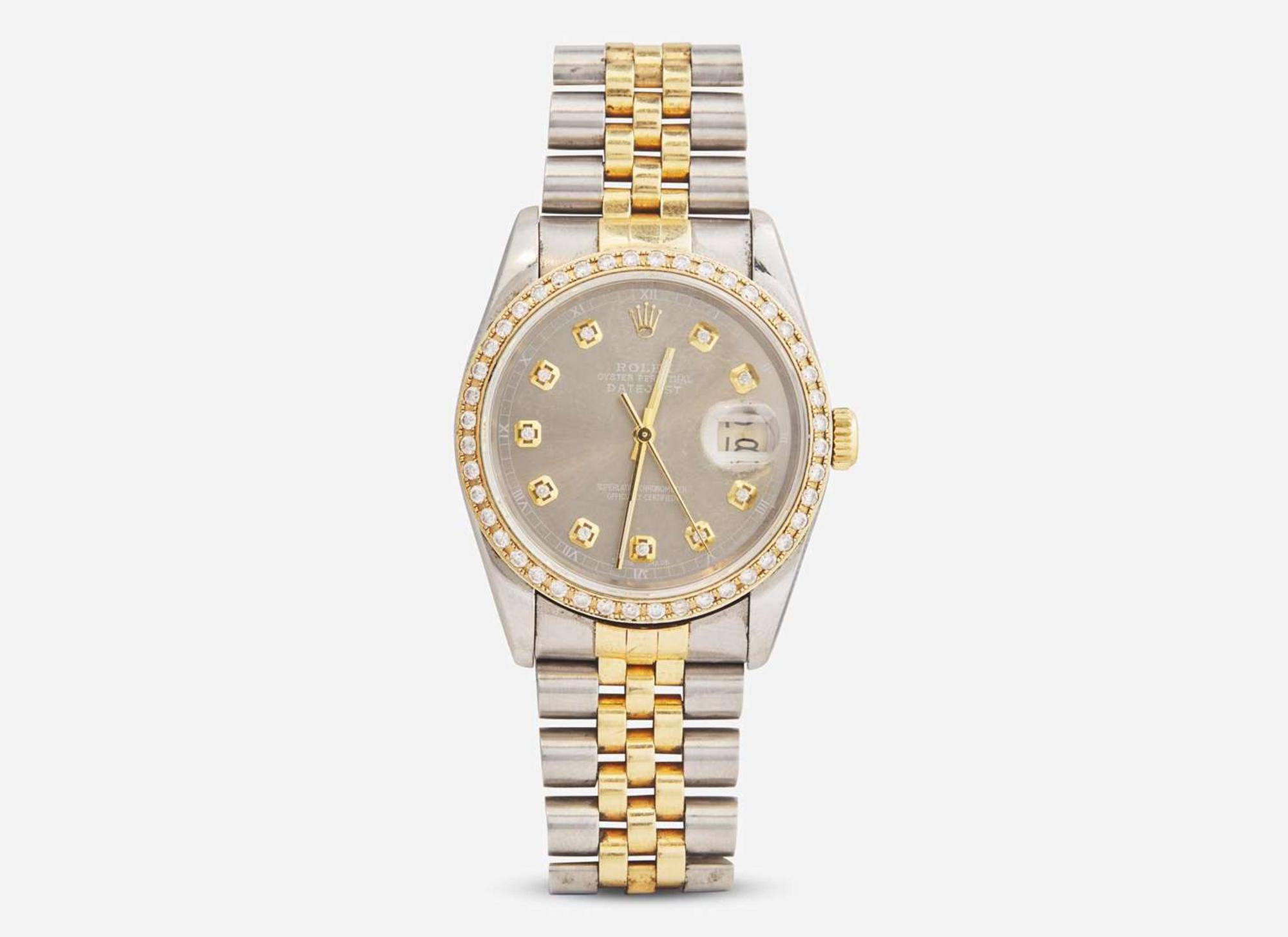 A Ladies Two-Tone Oyster Perpetual Datejust with Diamonds