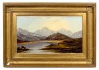 Charles Leslie, (British, 1839-1886), Mountainous Landscapes, 1878 (two works)