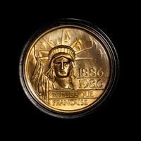 *A French Republic 1986 Statue of Liberty Centennial 100 Franc Gold Coin