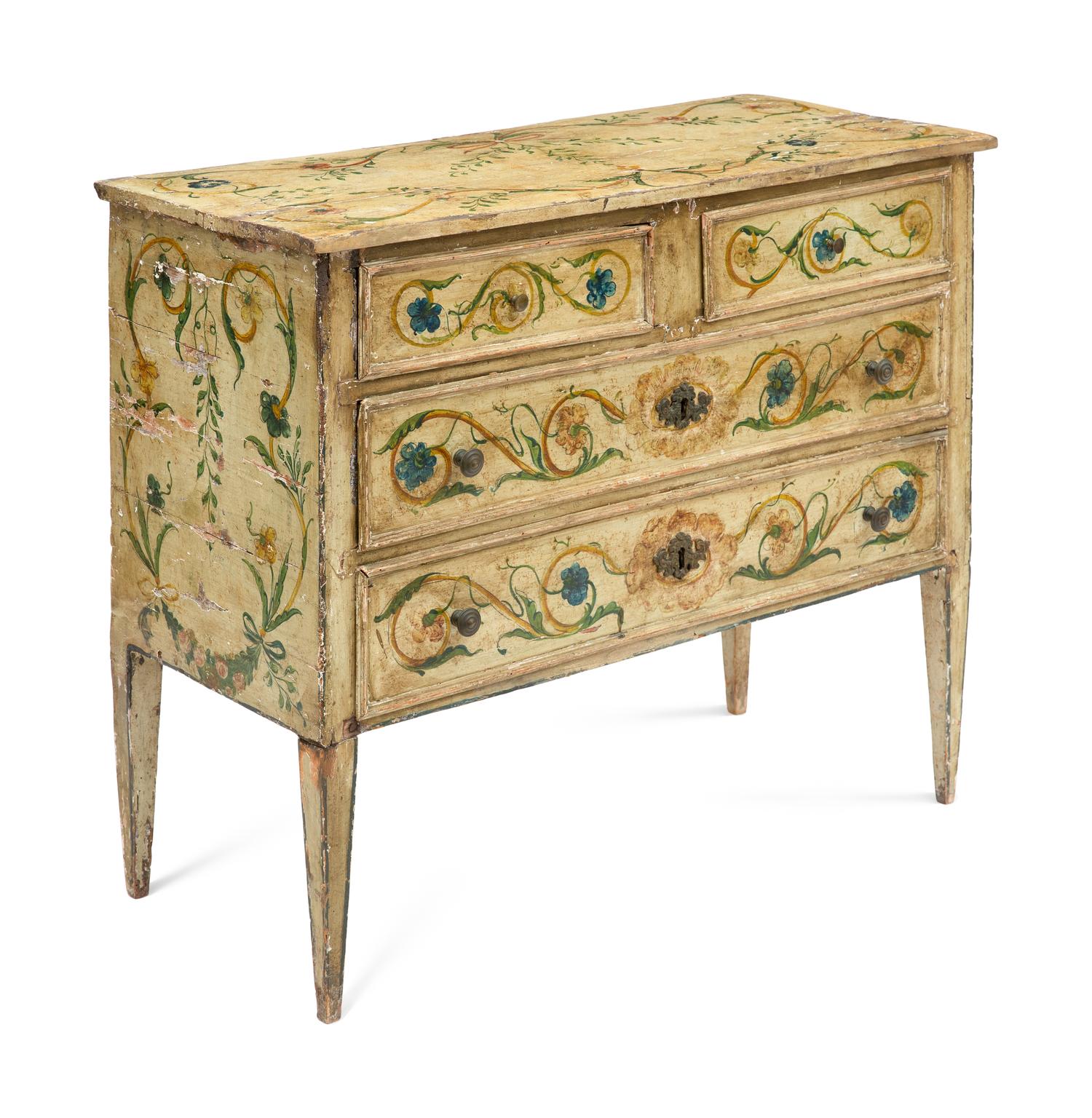 An Italian Neoclassical Painted Commode