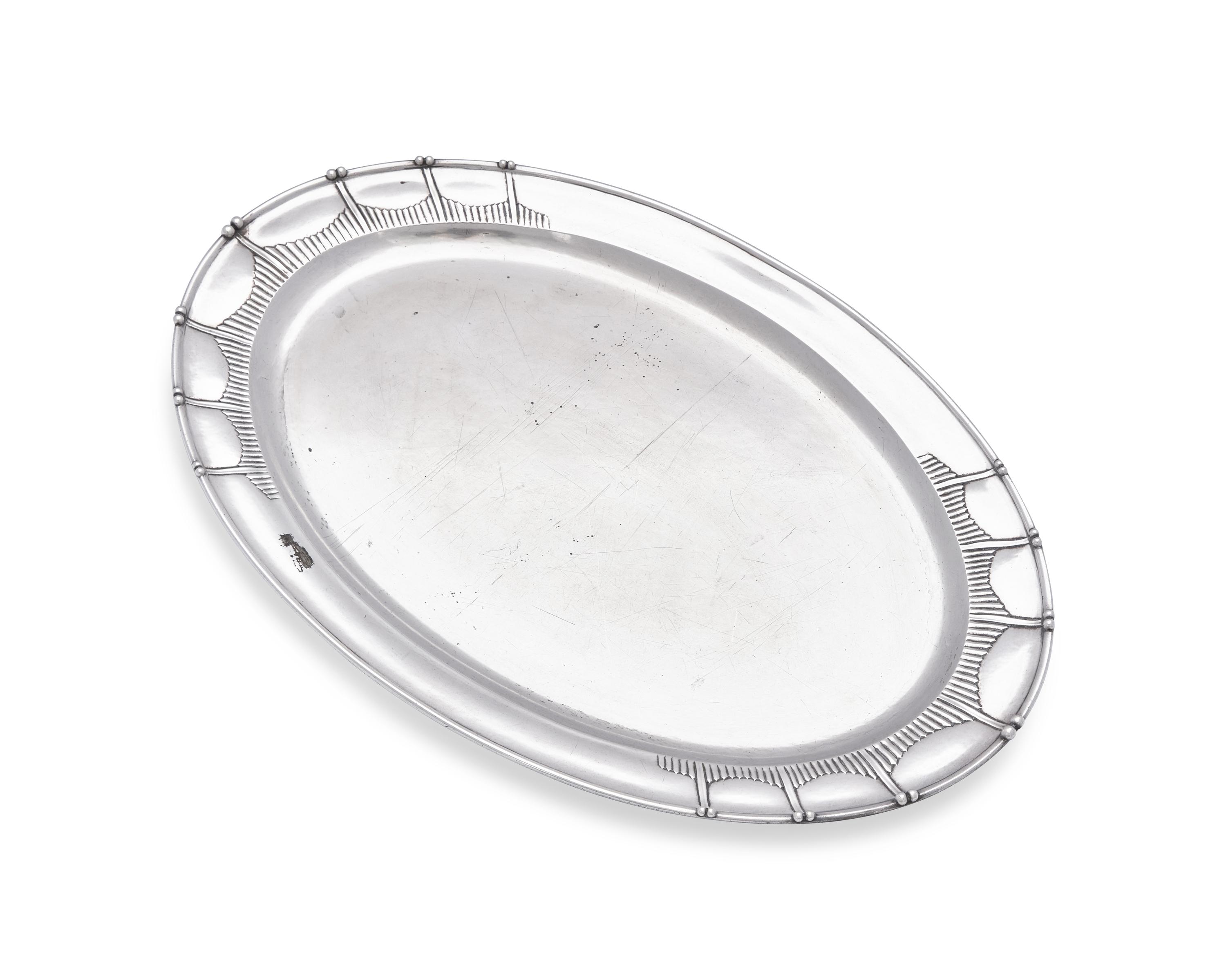 A Johan Rohde Designed Georg Jensen Silver Tray
