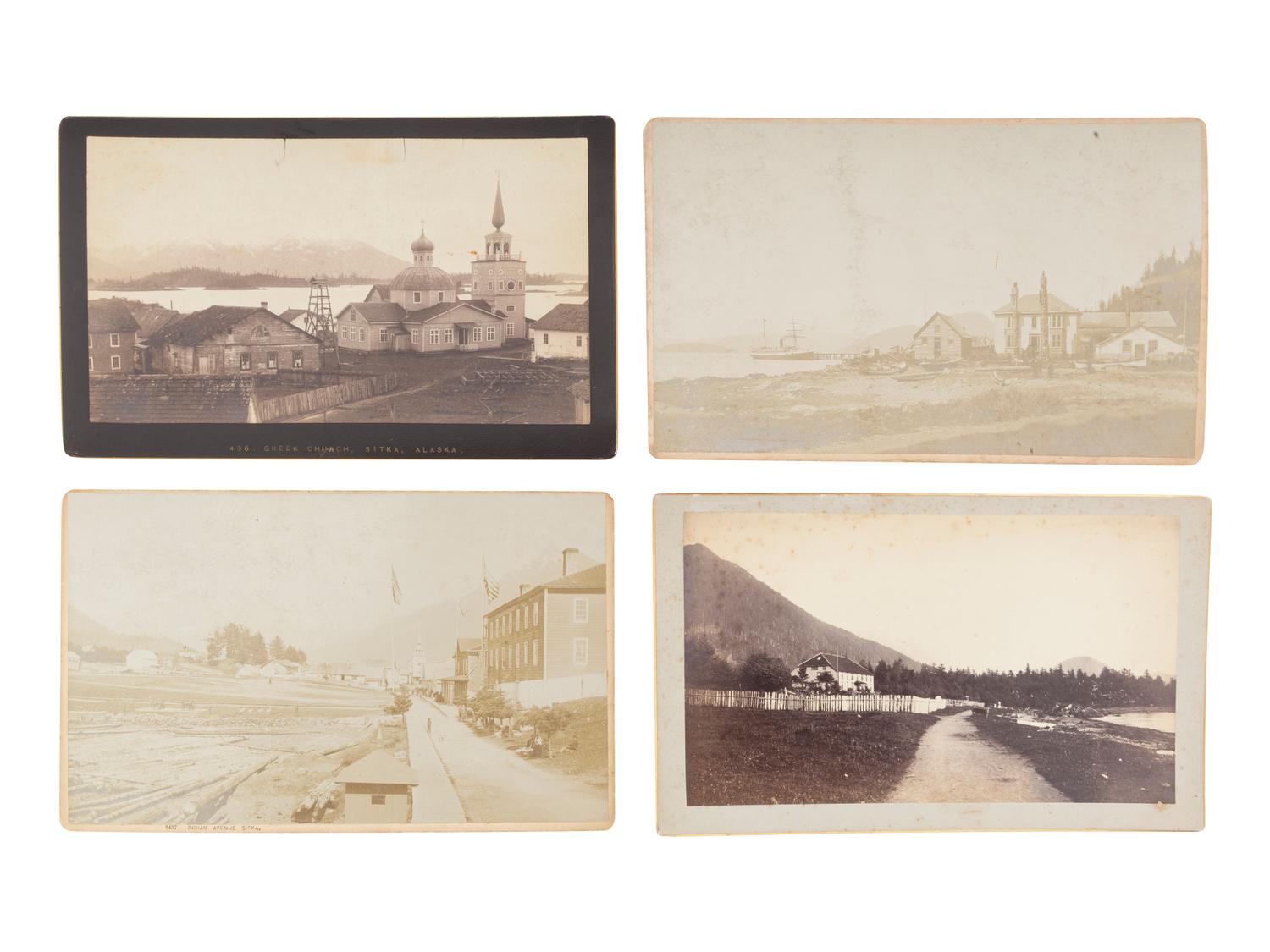 [NATIVE AMERICANS]. A group of 16 photographs of Alaska, incl. landscapes and landmarks, many by F. Jay HAYNES and Edward de GROFFS.