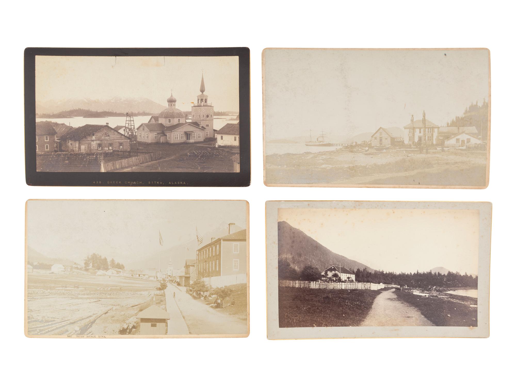[NATIVE AMERICANS]. A group of 16 photographs of Alaska, incl. landscapes and landmarks, many by F. Jay HAYNES and Edward de GROFFS.