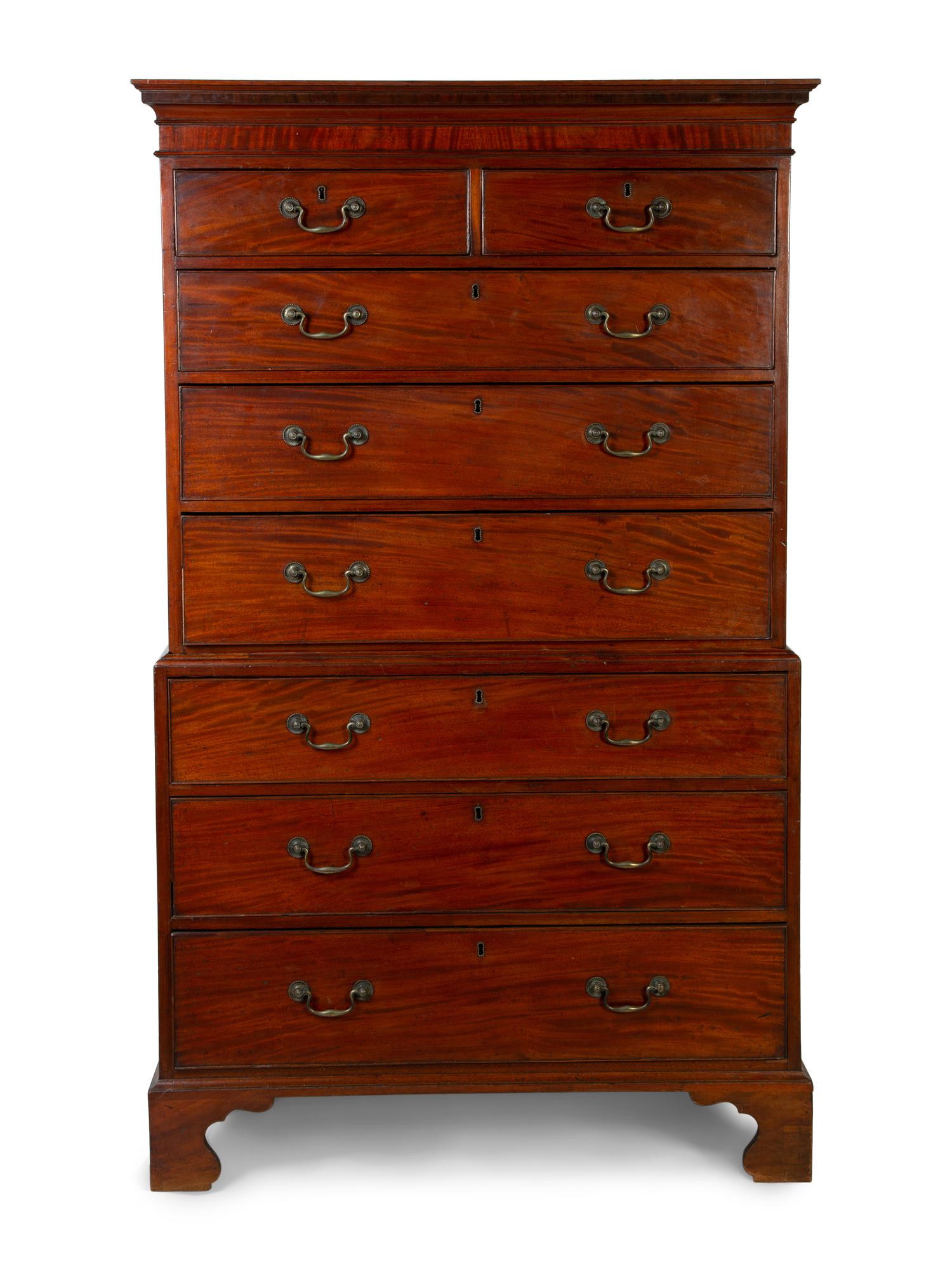 A George III Mahogany Chest on Chest — 18TH/19TH CENTURY