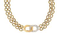 BICOLOR GOLD AND DIAMOND NECKLACE