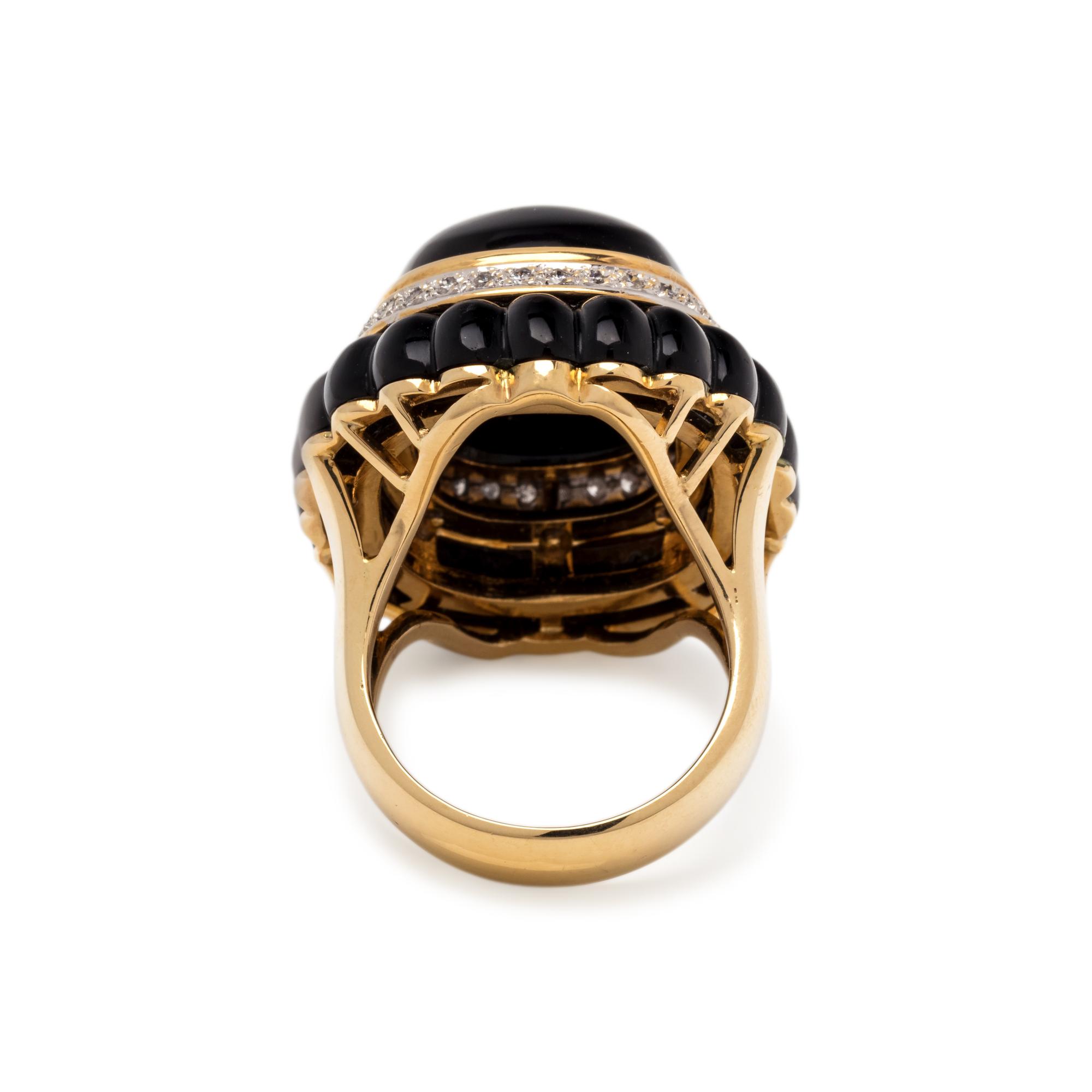 ONYX AND DIAMOND RING
