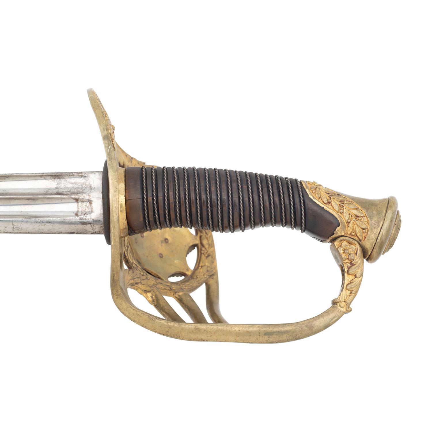 The French Cent Guard Hilted Heavy Cavalry Officers Saber of Capt. Arnold Rand, Capt. 1st Mass. & Col. 4th Mass Cavalry