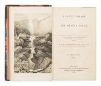 FEATHERSTONHAUGH, George W. (1780-1866). A Canoe Voyage up the Minnay Sotor; With an Account of the Lead and Gold Deposits in Wisconsin; Of the Gold Region in the Cherokee country; And Sketches of Popular Manners.. . London: Richard Bentley, 1847.