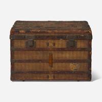 A Louis Vuitton Rayée Canvas Steamer Trunk Circa 1880