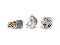 DAVID YURMAN, COLLECTION OF YELLOW GOLD, STERLING SILVER, AND CHALCEDONY JEWELRY