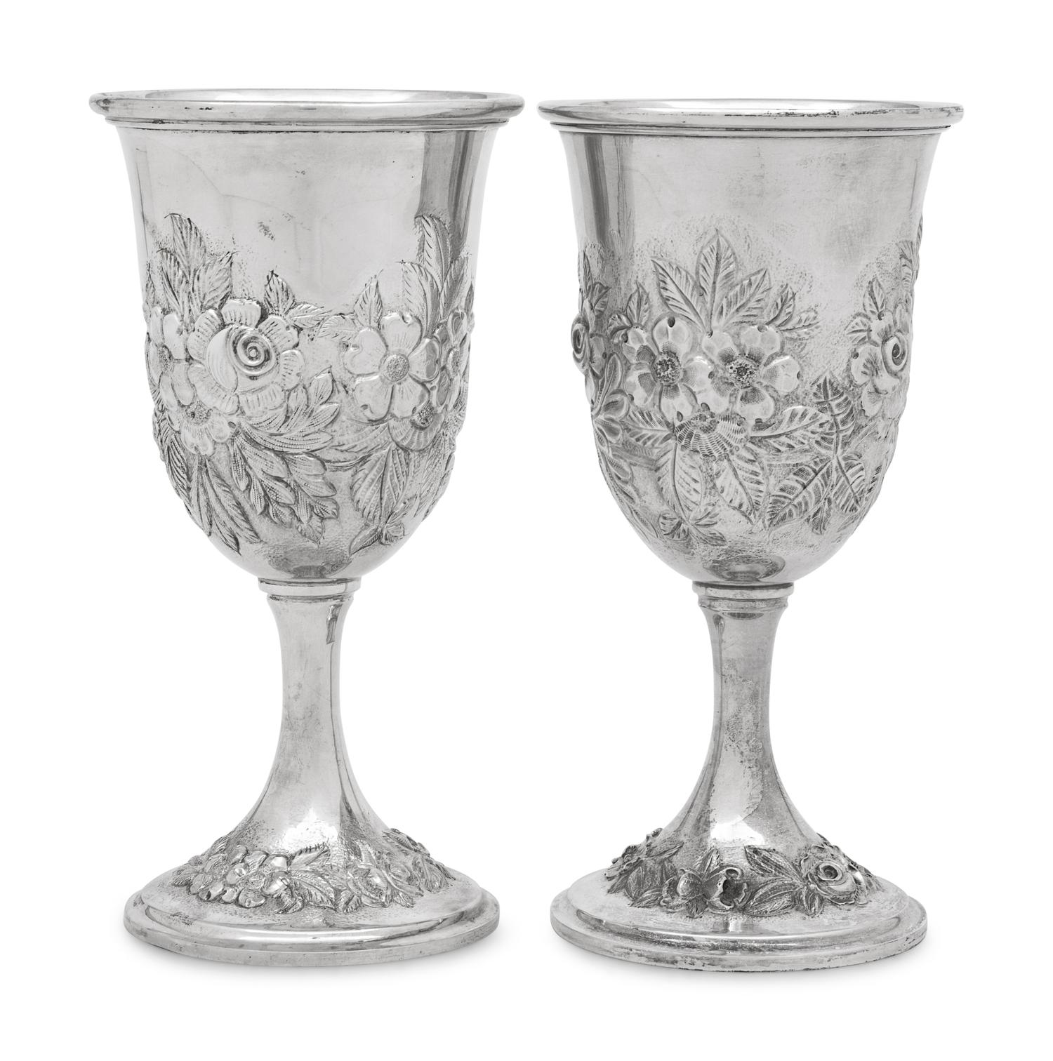 A Pair of S. Kirk and Son Silver Goblets