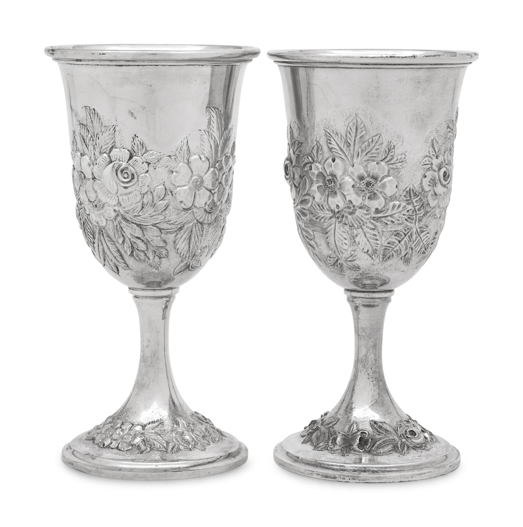 A Pair of S. Kirk and Son Silver Goblets