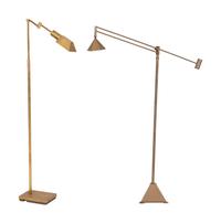 Two Mid-Century Modern Design Metal Adjustable Floor Lamps — 20th Century