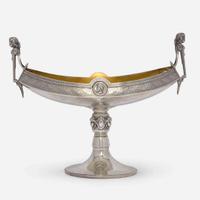 A Neoclassical coin silver centerpiece Gorham Mfg. Co., Providence, RI, retailed by J.E. Caldwell & Co., Philadelphia, PA, circa 1865-1871