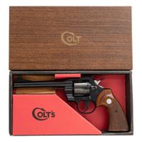 **Colt Officers Match 22 Revolver in Factory Box with Matching Test Target