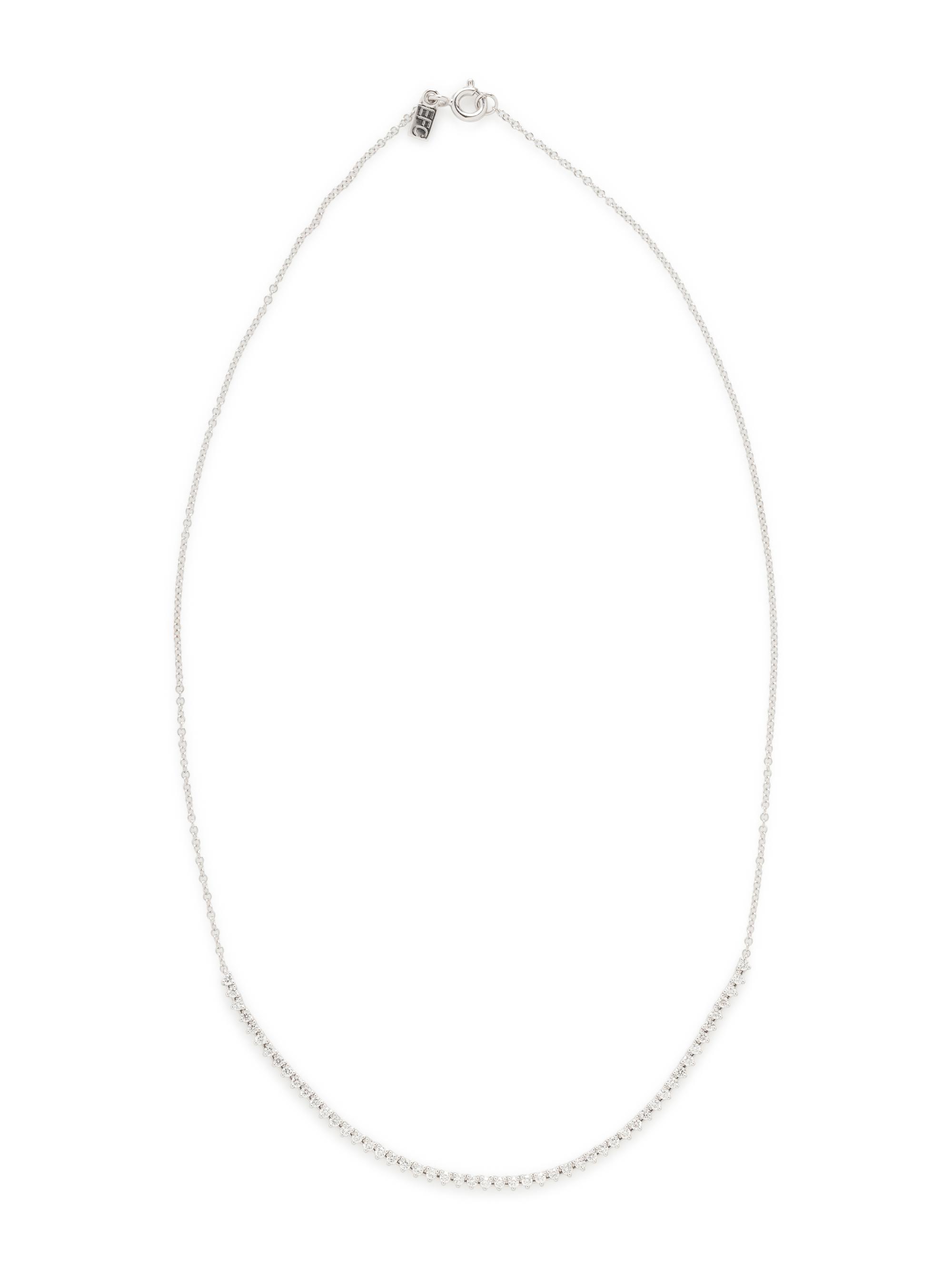 EF COLLECTION, RETAILED BY BROKEN ENGLISH, WHITE GOLD AND DIAMOND NECKLACE