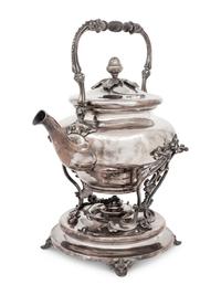 A Christofle Silver-Plate Kettle on Stand