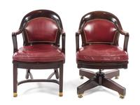 Two American Office Chairs, A.H. Andrews Height 35 1/2 inches. — CHICAGO, LATE 19TH CENTURY