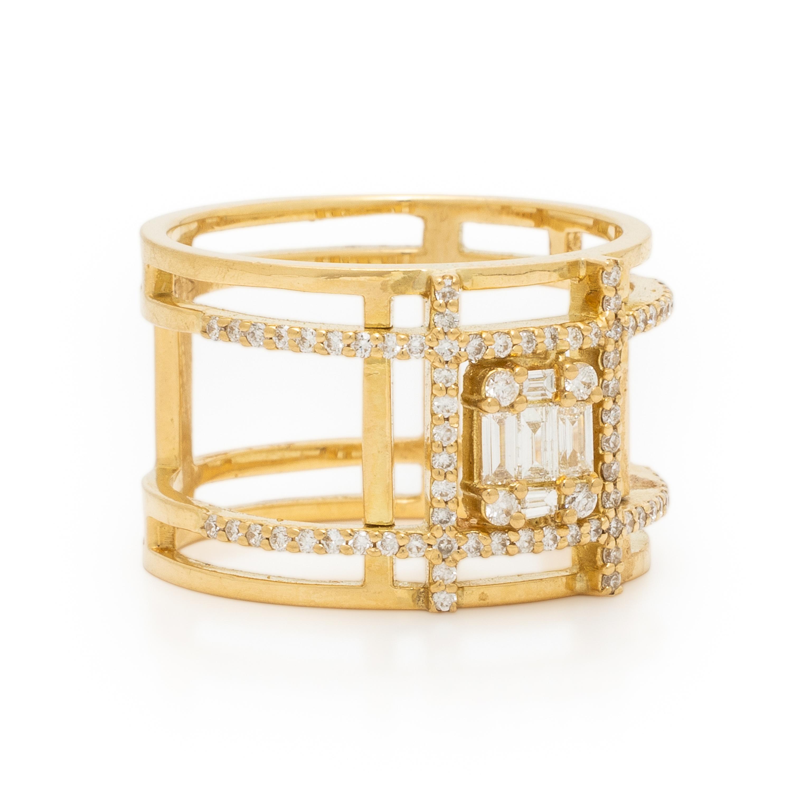 Diamond and Yellow Gold Ring