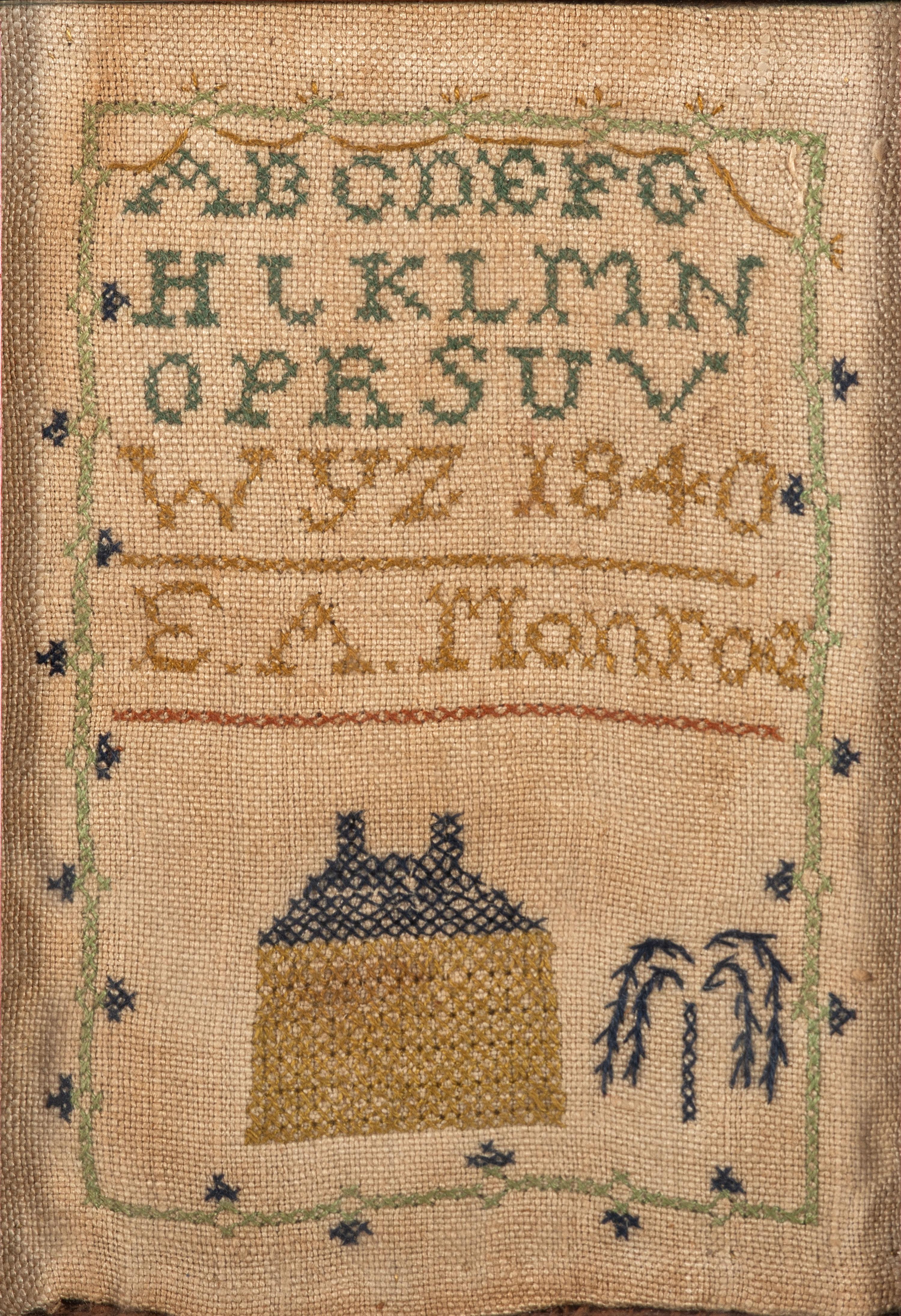 Three Needlework Alphabet Samplers, Including a Rare Apron