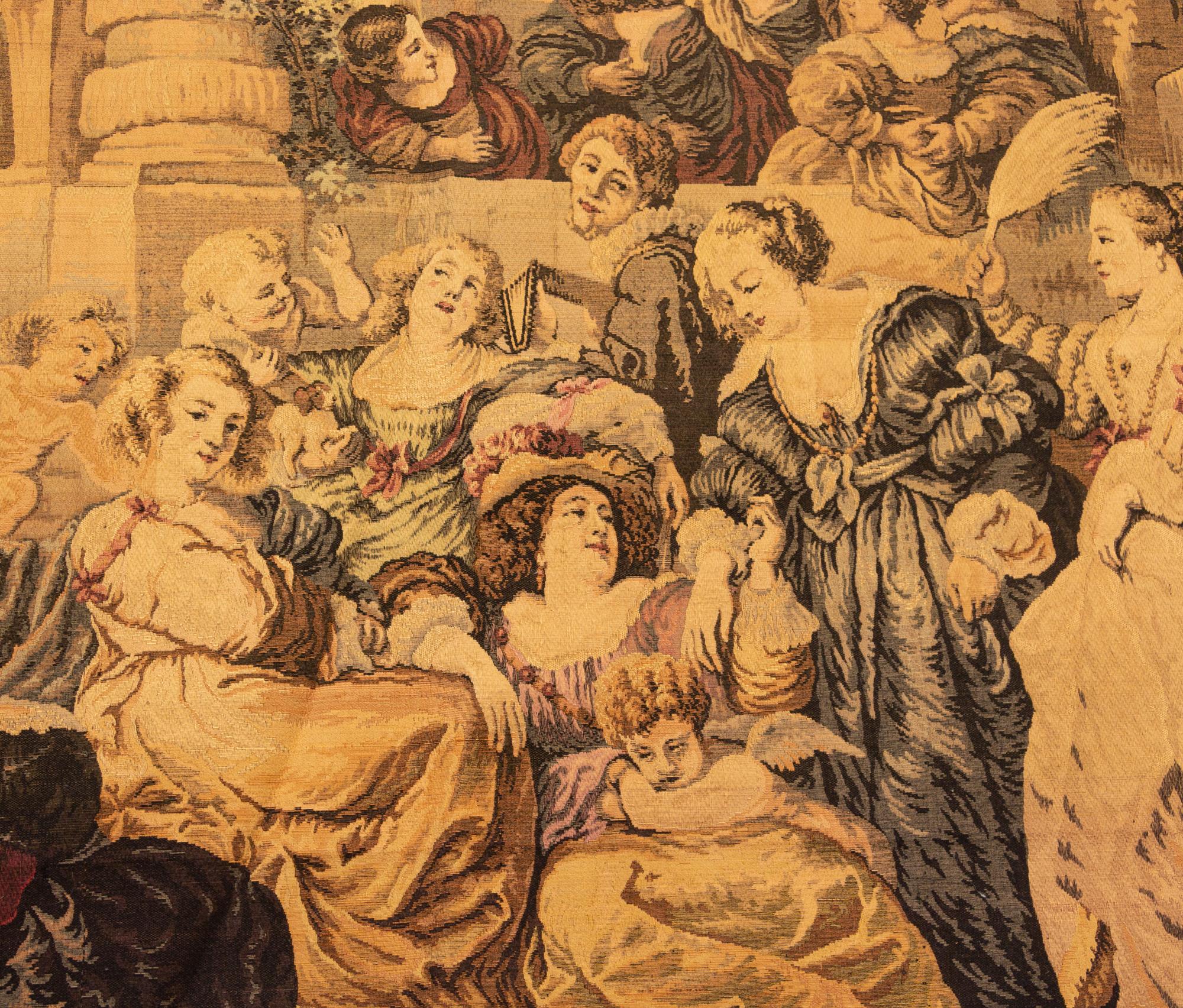A Continental Wool Tapestry After Rubens