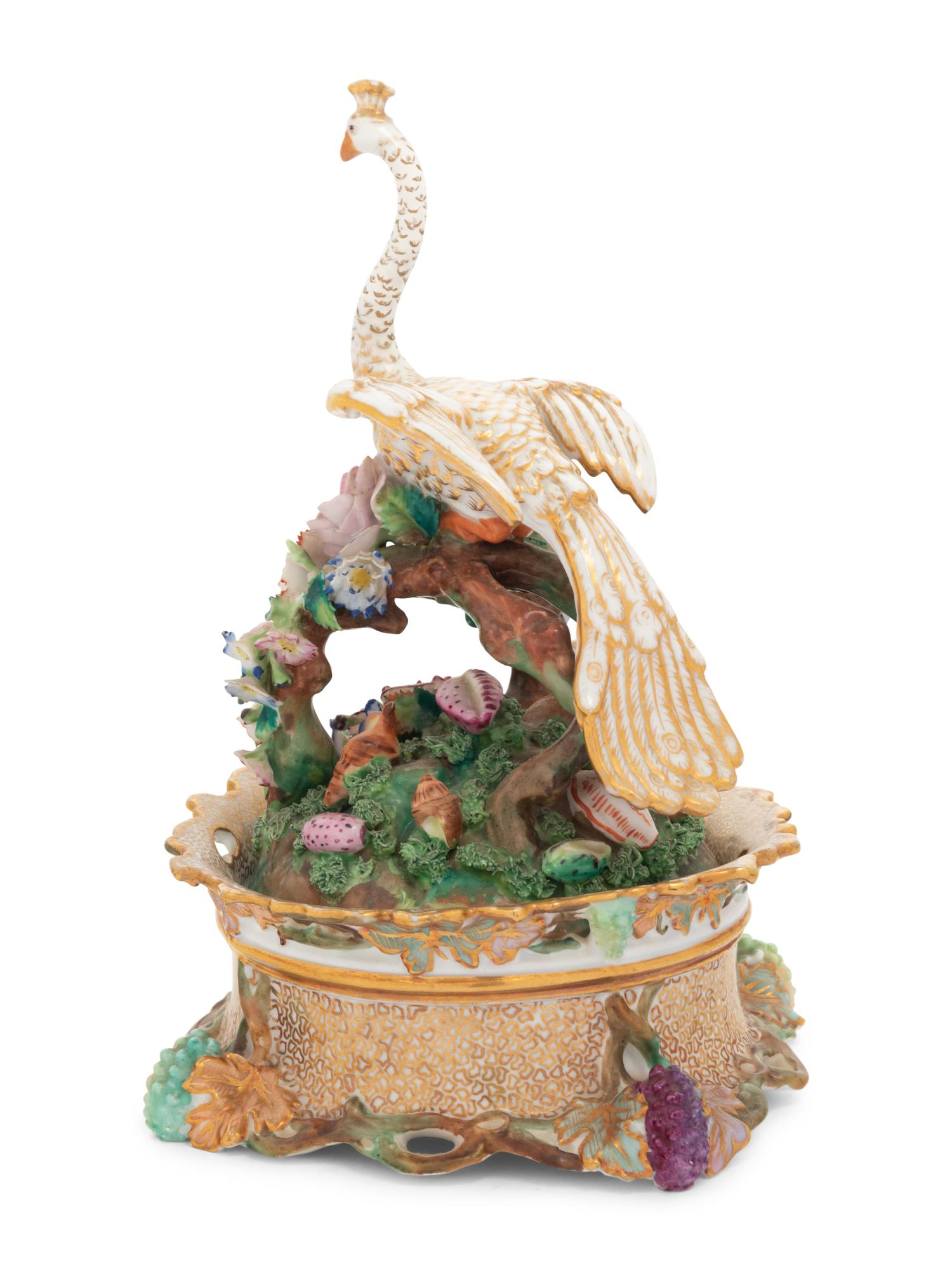 A Jacob Petit Porcelain Encrier and Cover