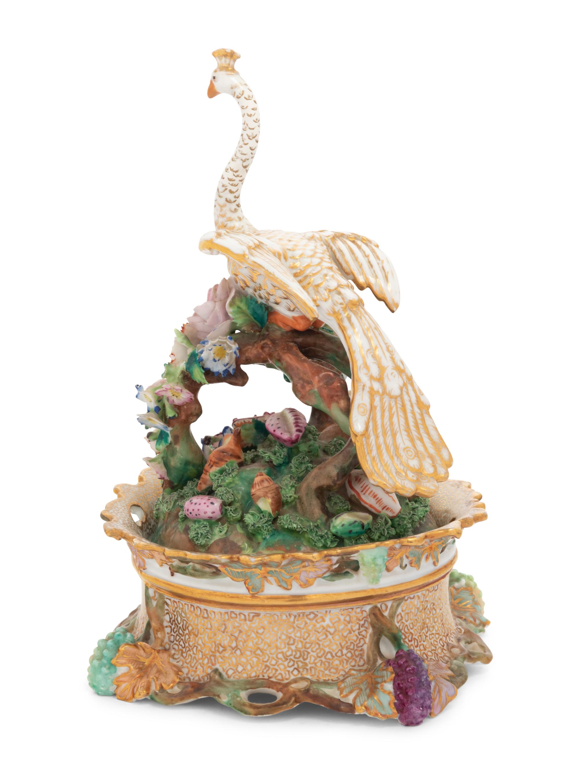 A Jacob Petit Porcelain Encrier and Cover