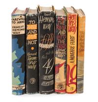 HEMINGWAY, Ernest. A group of 5 FIRST ENGLISH EDITIONS, comprising: