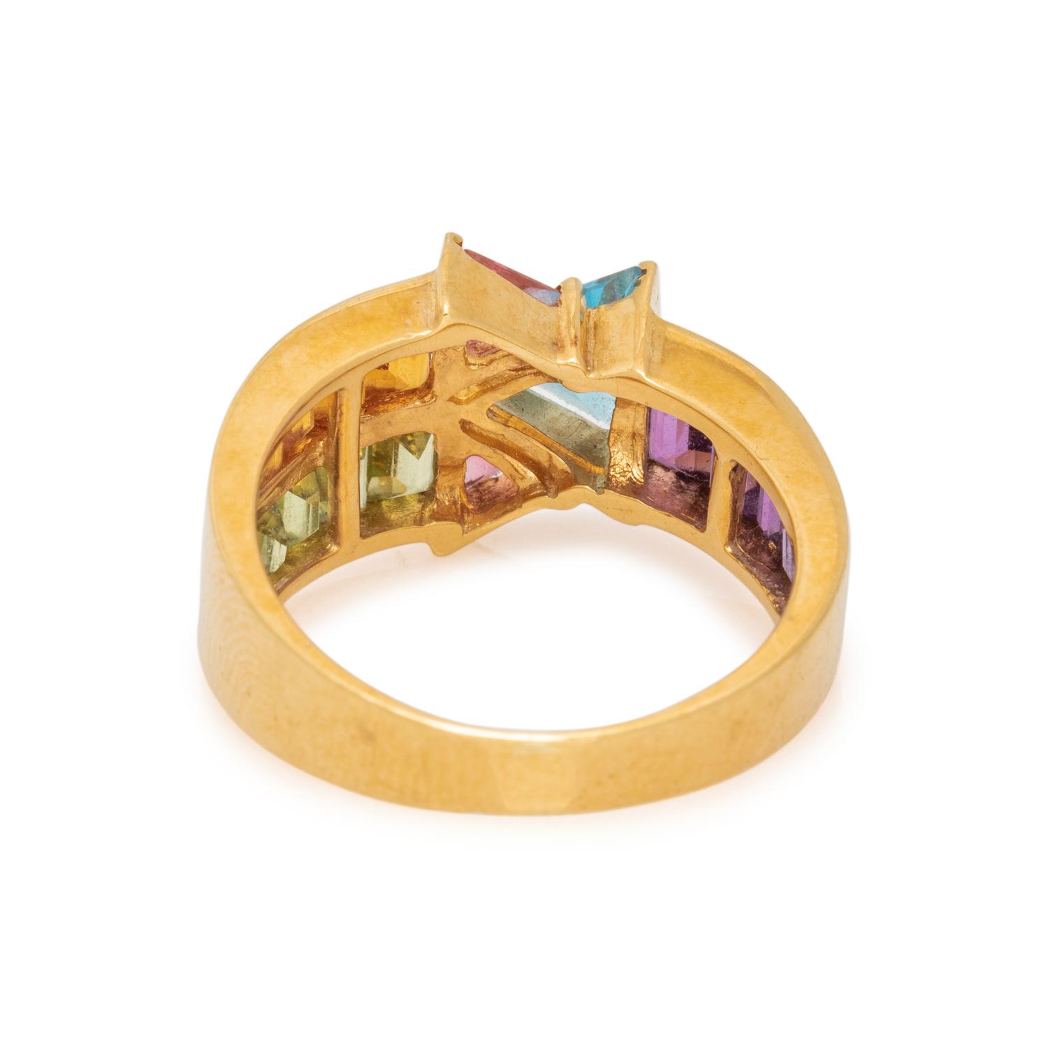 COLLECTION OF YELLOW GOLD AND MULTIGEM JEWELRY