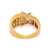 COLLECTION OF YELLOW GOLD AND MULTIGEM JEWELRY