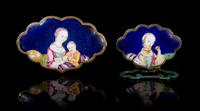 A Chinese Imperial Beijing Enamel Buckle and Hanger 18TH CENTURY, QIANLONG PERIOD Length of hanger 2 1/2 x width 2 1/4 inches. — 18TH CENTURY, QIANLONG PERIOD