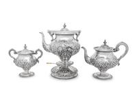 An American Silver Partial Tea Service