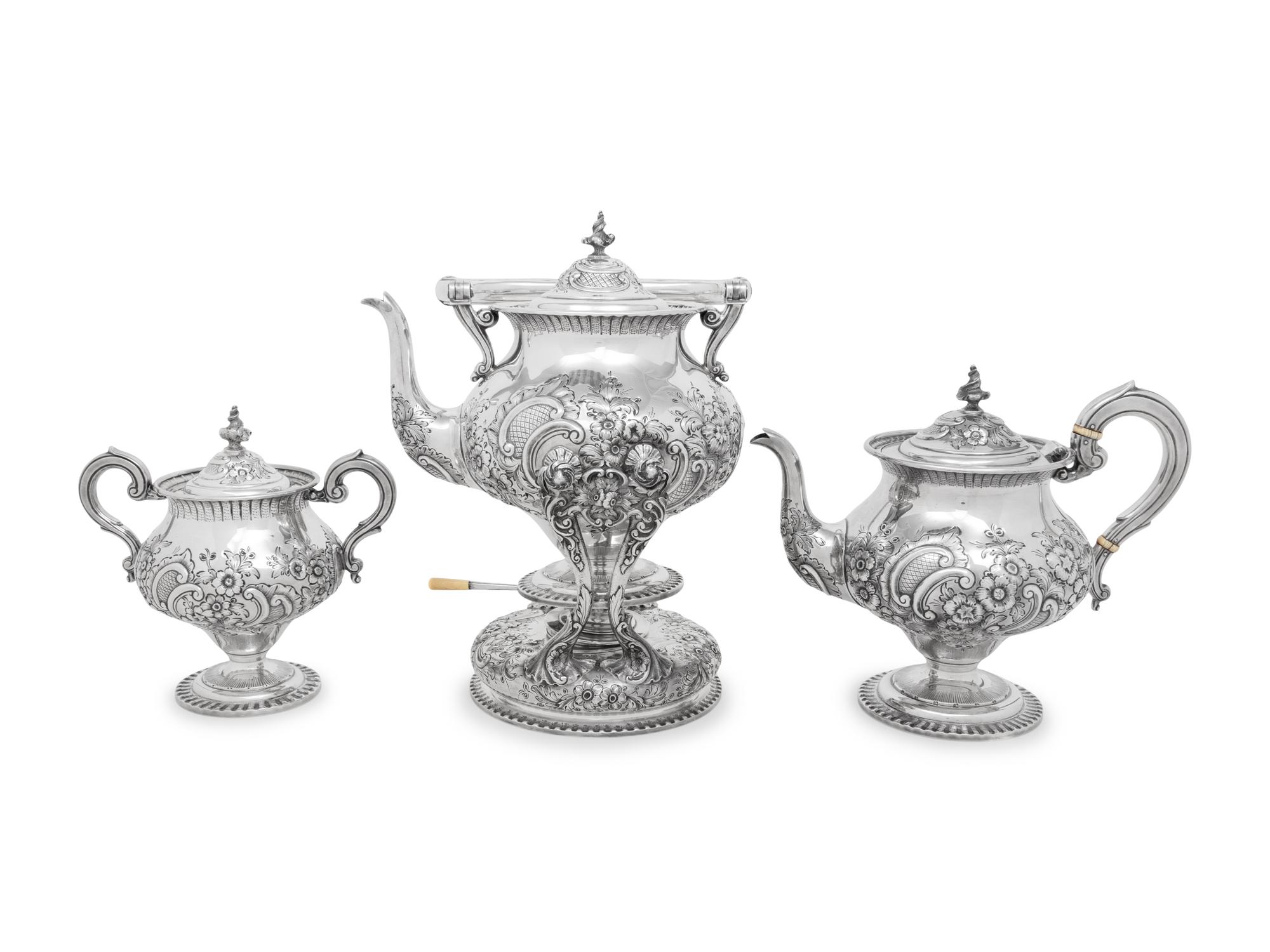An American Silver Partial Tea Service