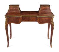 A Louis XV Style Gilt Bronze Mounted Kingwood Bureau à Gradin