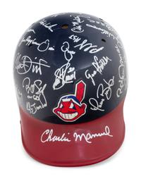 A 2000 Cleveland Indians Team Signed Autograph Batting Helmet (Beckett Authentication Services)