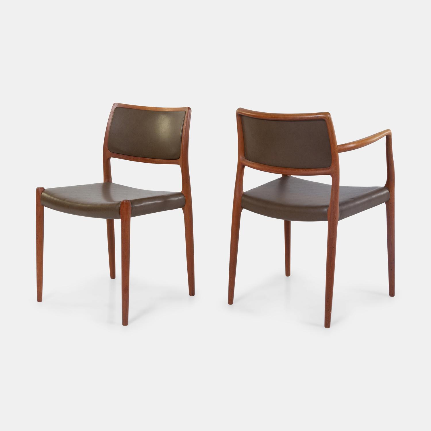 Two Dining Chairs J. L. Møllers Møbelfabrik, Denmark