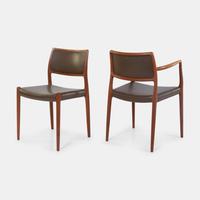 Two Dining Chairs J. L. Møllers Møbelfabrik, Denmark