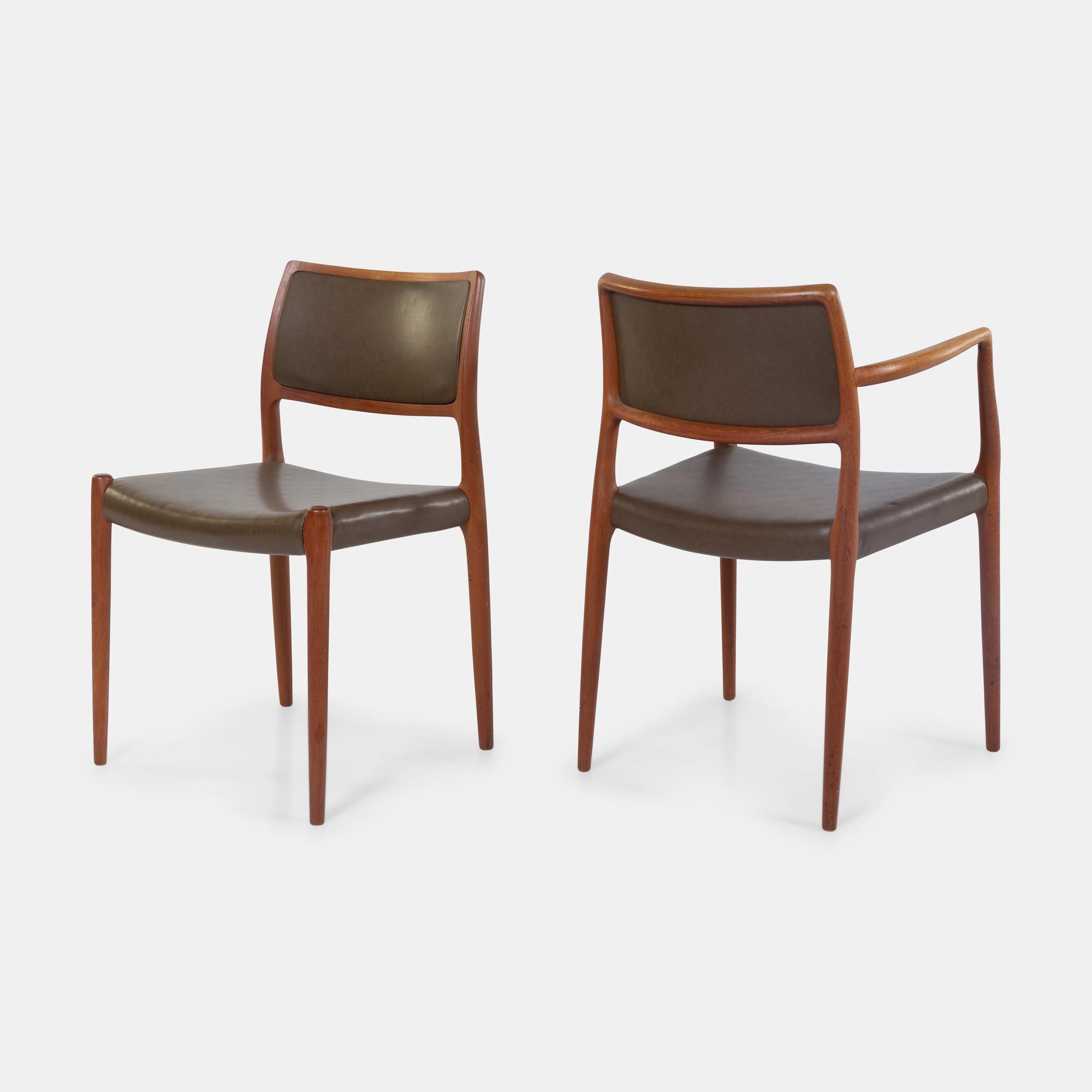 Two Dining Chairs J. L. Møllers Møbelfabrik, Denmark