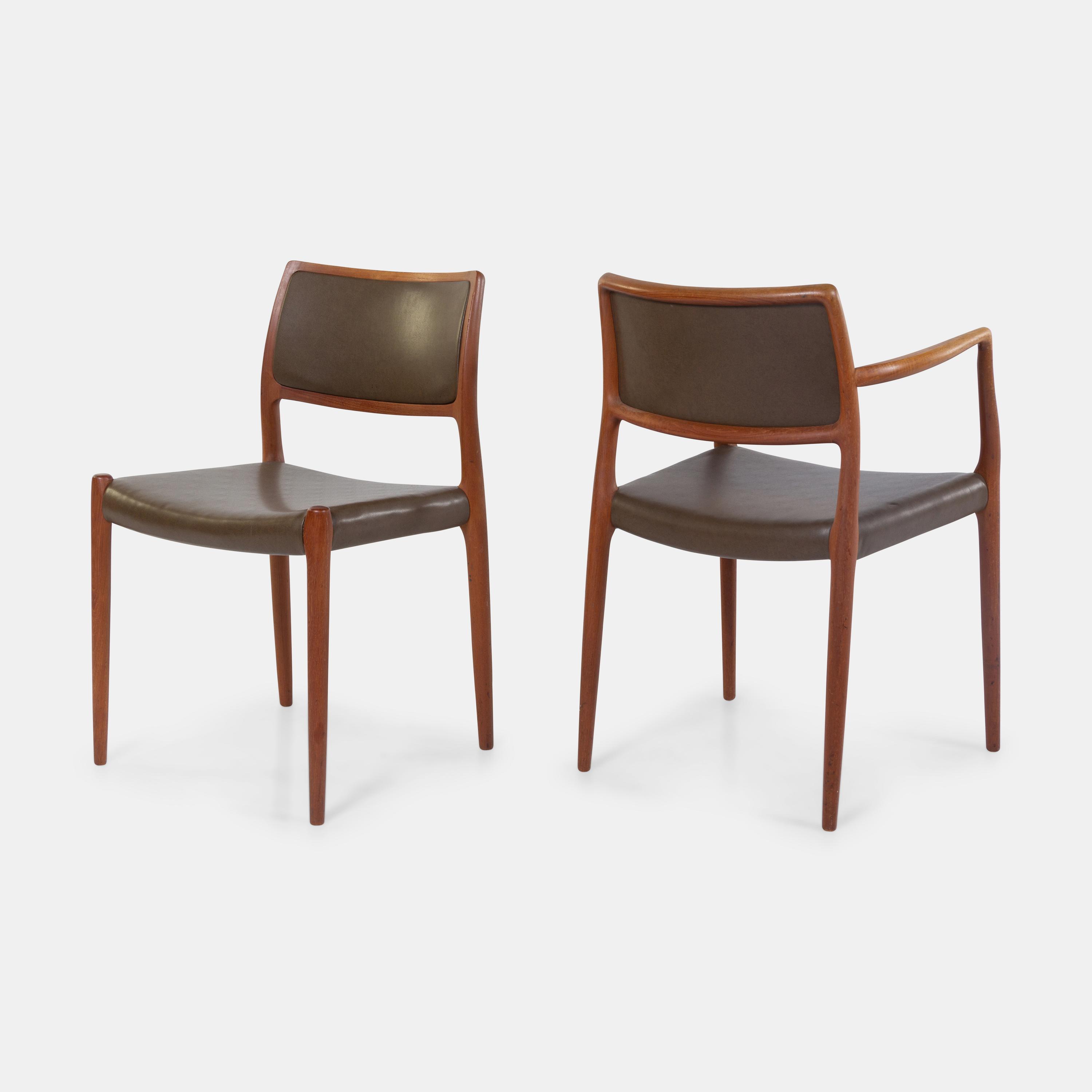 Two Dining Chairs J. L. Møllers Møbelfabrik, Denmark