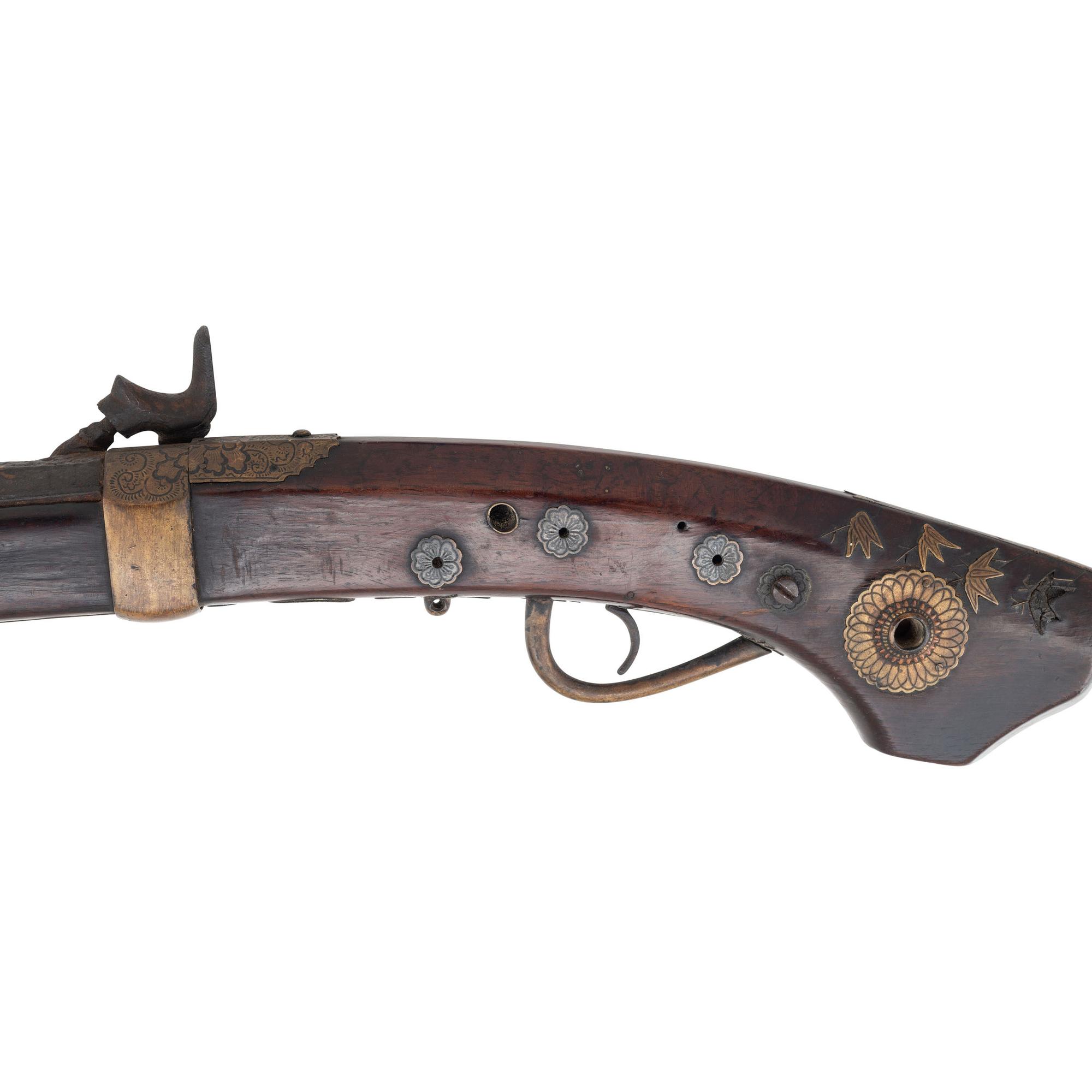 Edo-Period Japanese Tanegashima with Tokugawa Mon