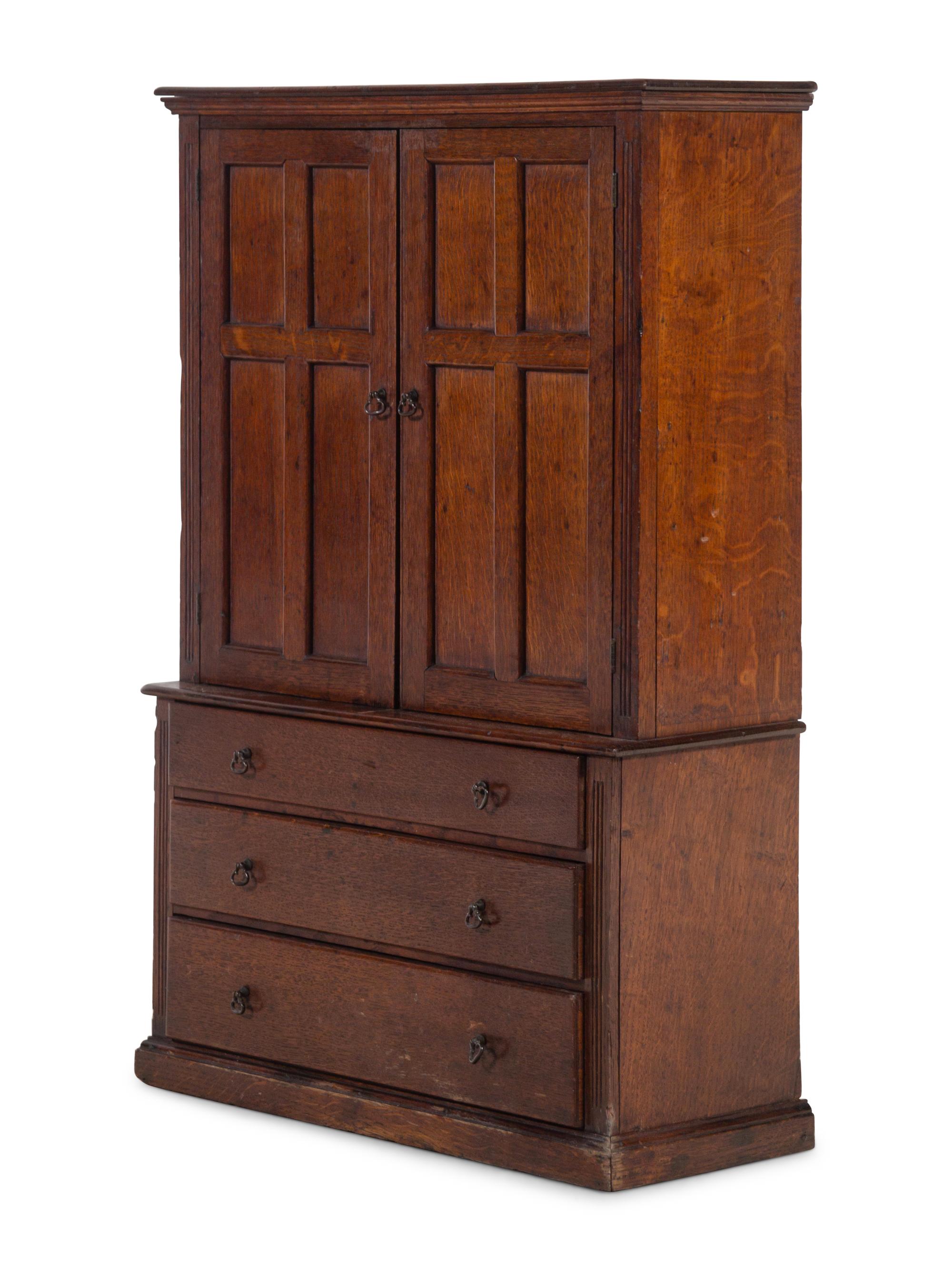 An English Oak Diminutive Cabinet