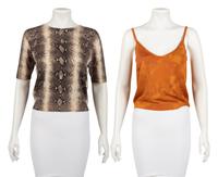 Five John Galliano Knit Pieces: Two Twin Sets and One Top, 2000s