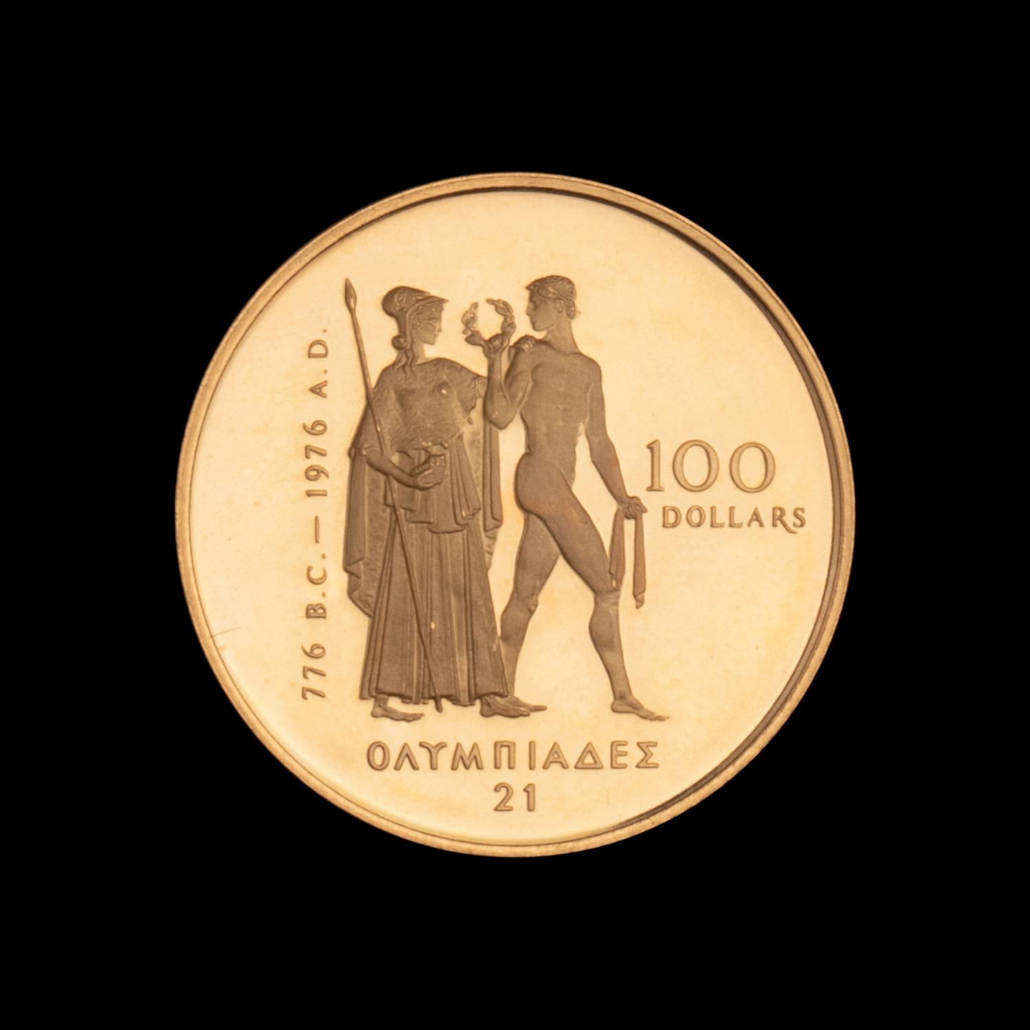 [CANADA] A 1976 Summer Olympic Games Commemorative $100 Gold Proof