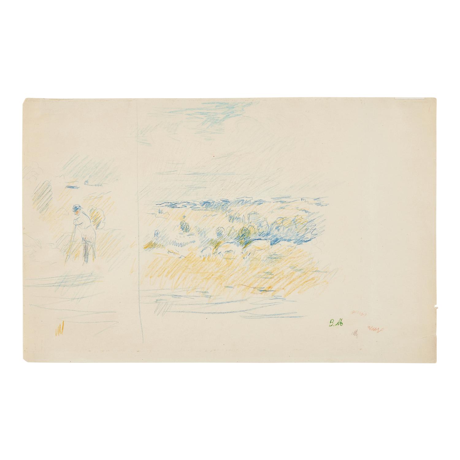 Berthe Morisot (French, 1841-1895) — Le Berger et ses Moutons (Vie de Ferme)