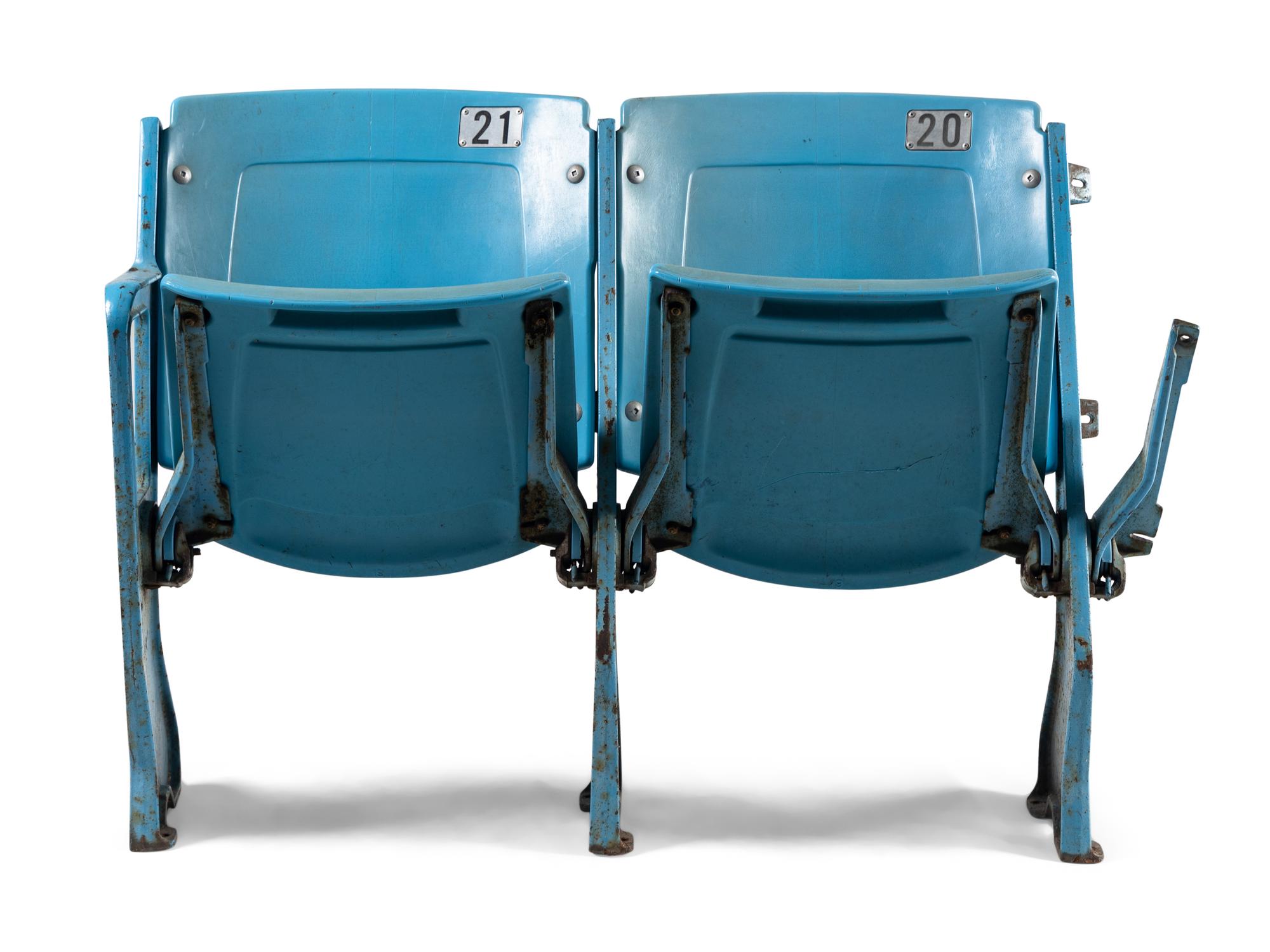 A Pair of Original Soldier Field Chicago Bears Stadium Seats