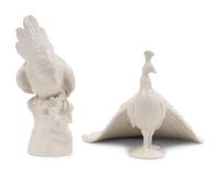 A Nymphenburg Porcelain Parrot and Peacock