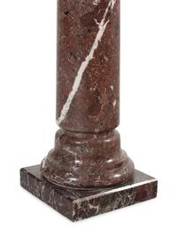 A Continental Red Marble Pedestal